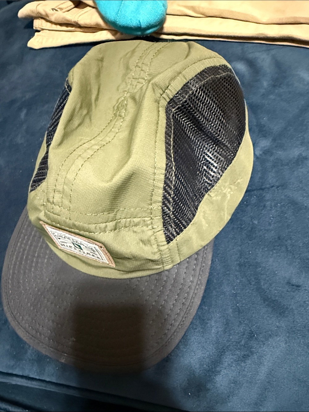 Olive Green and Gray Mesh Cap with Patch - hippytree